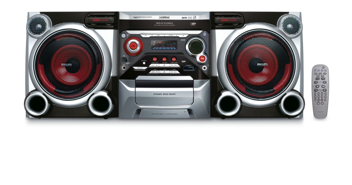 Mini Hi-Fi System c/MP3 FWM377/BK | Philips
