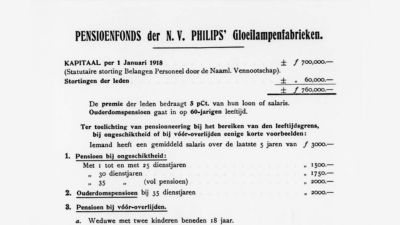Pension plan document from 1918