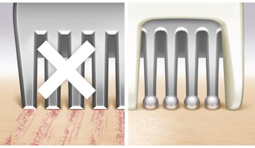 Pearl-tip trimmer and safety bars protect you from scratches