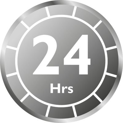 Der Inhalt bleibt bei ungeöffnetem Deckel bis zu 24 Stunden lang steril.