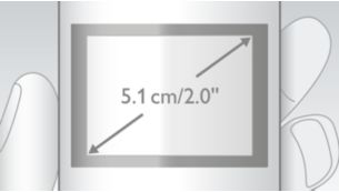 Hoher Kontrast, 5,1 cm (2,0") TFT-Farbdisplay