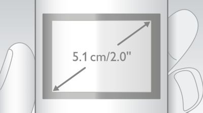 5,1 cm (2,0 tolli) suure kontrastsusega TFT-värviekraan