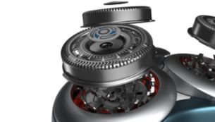 72 rotating blades capture and cut hair from all angles