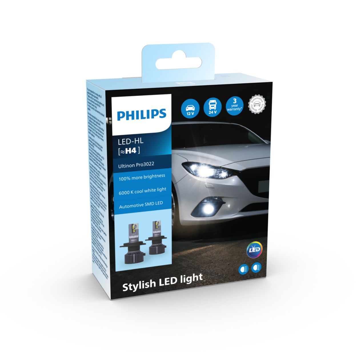 Kit d'Ampoules LED H4 Ultra Puissantes – Éclairage Blanc Pur – LED LIGHTING