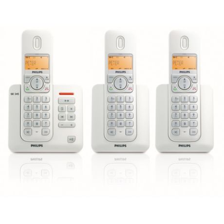 SE2453S/05  Cordless phone answer machine