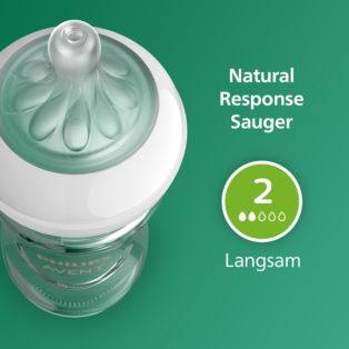 Avent Natural Response Babyflasche 260ml, Sauger 3, mittlere Durchflussrate