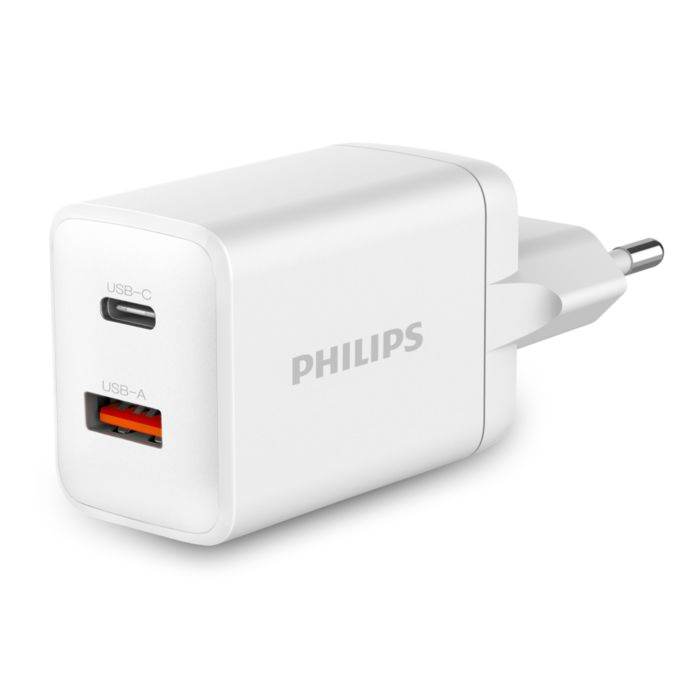 Wall charger with USB-C port