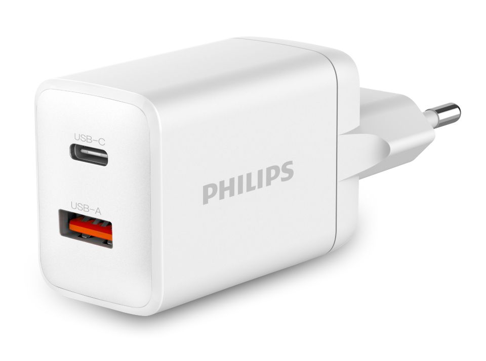 Wall charger with USB-C port