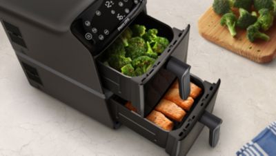 Philips Airfryer 4000 Series Stacked Dual Basket – Lifestylebild