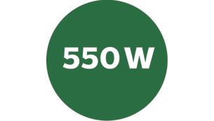 550 W: rendimiento superior con ahorro de energía