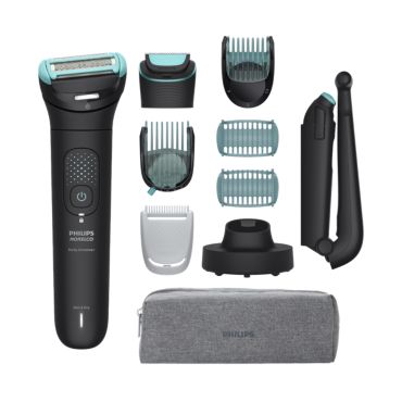 Body Groomer 7000 Series 2D flex head & dual trim-shave system