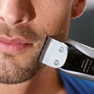 Trim your face, neck and sideburns to complete your look