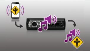 Navi Voice Mix pour entendre les annonces de navigation lorsque vous écoutez de la musique