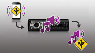 Navi Voice Mix zum Hören von Navigationsanweisungen über Musik