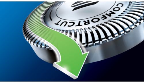 ComfortCut-rakbladen glider skonsamt över huden och ger en nära rakning