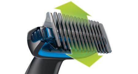 Trims hair in every direction