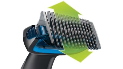 Apare seus pelos em qualquer direção com o pente de 3 mm