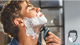 干湿两用，既可享受舒适的干剃，也可享受清新净爽的湿剃