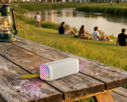 Draadloze Philips-luidsprekers bij je picknick
