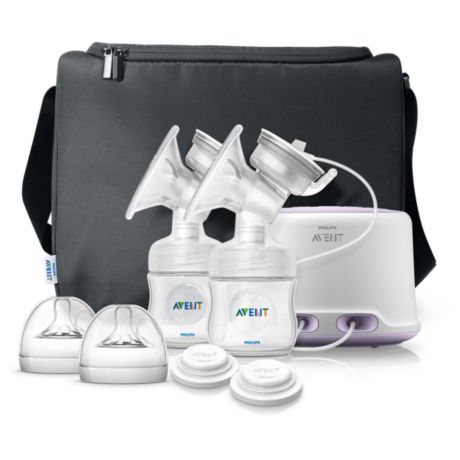 SCF334/02 Philips Avent Máy hút sữa bằng điện, 2 bình sữa