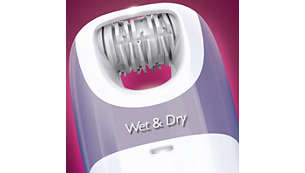 Wet & Dry, ook voor gebruik onder de douche of in bad