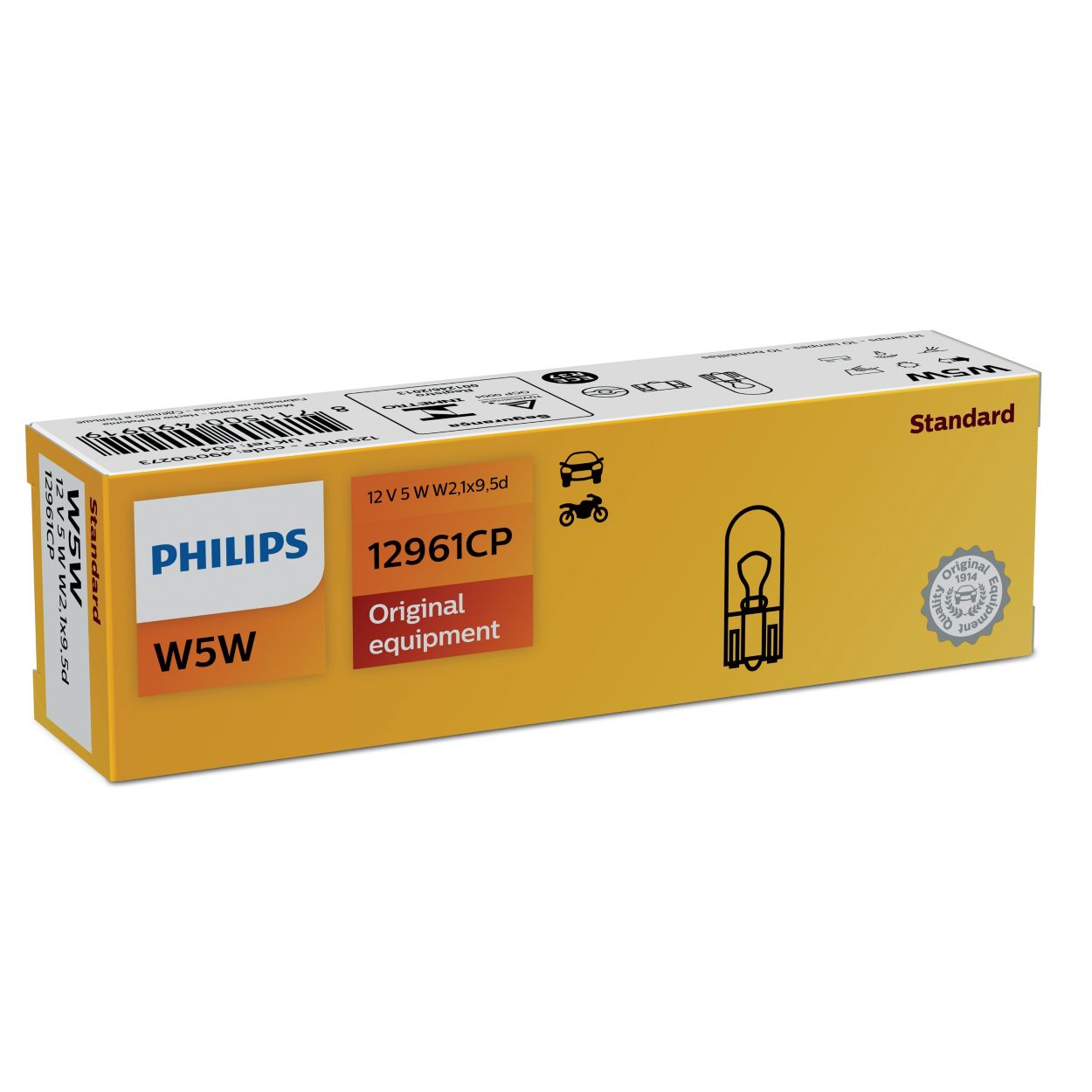Ampoules Moto Philips Ampoule Signalisation W1,2w - 12v - Satisfait Ou  Remboursé 