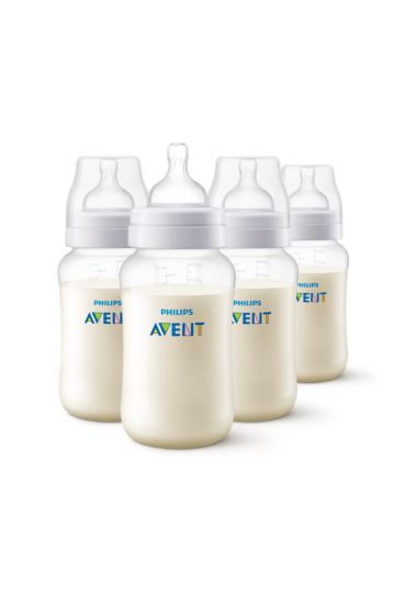 Philips Avent Anti-Colic Baby Bottle with Airfree Vent, Clear, 9oz