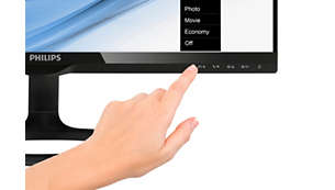 Moderní dotykové ovládání doplňuje design
