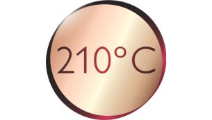 Professionell temperatur på 210 °C ger perfekta salongresultat