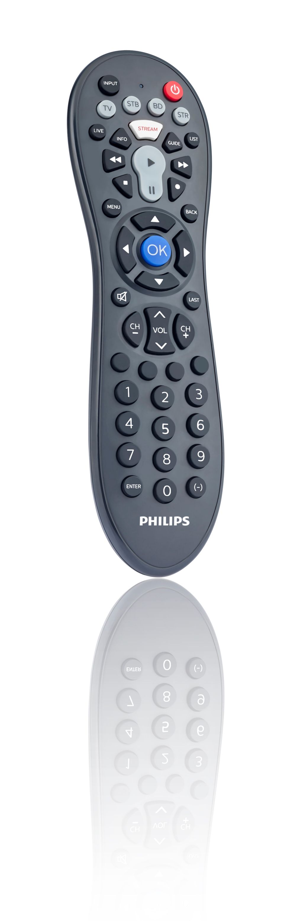 Télécommande Officielle Philips RC2034314 - Pour Téléviseurs, Noire, Sans Fil, Occasion Fonctionnelle