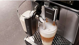 Silky-smooth cappuccino; freshly brewed by yourself at home.