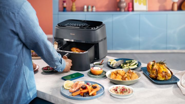 Philips Airfryer met twee manden miniatuur van video, productvideo