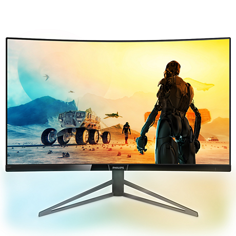 328M6FJMB/69 Gaming Monitor Curved QHD LCD display with Ambiglow