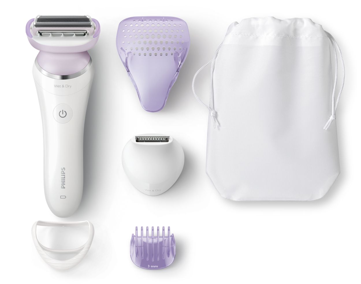 Philips Beauty Satinshave - Maquinilla de afeitar eléctrica para mujer,  afeitadora eléctrica húmeda y seca para piernas, recortadora de pelo