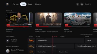 800+ free live TV channels available