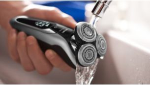 Shaver can be rinsed clean under the tap