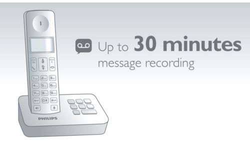 Maximaal 30 minuten voor berichten op uw antwoordapparaat