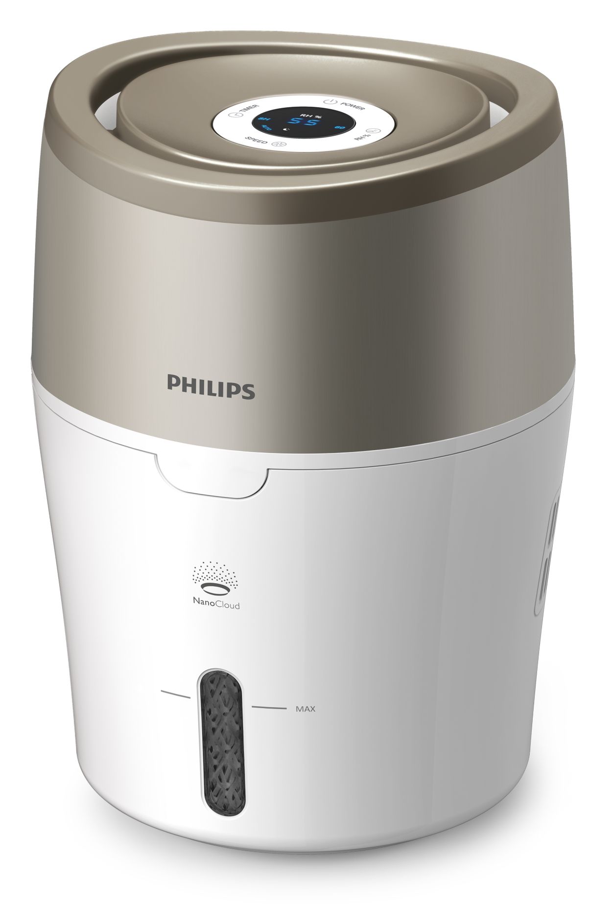 Humidificateur d'air Philips HU4803/01 2L Blanc et gris perle