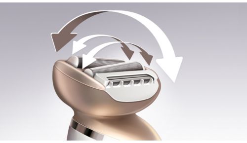 Multiflex head with dual foils for fewer missed hairs