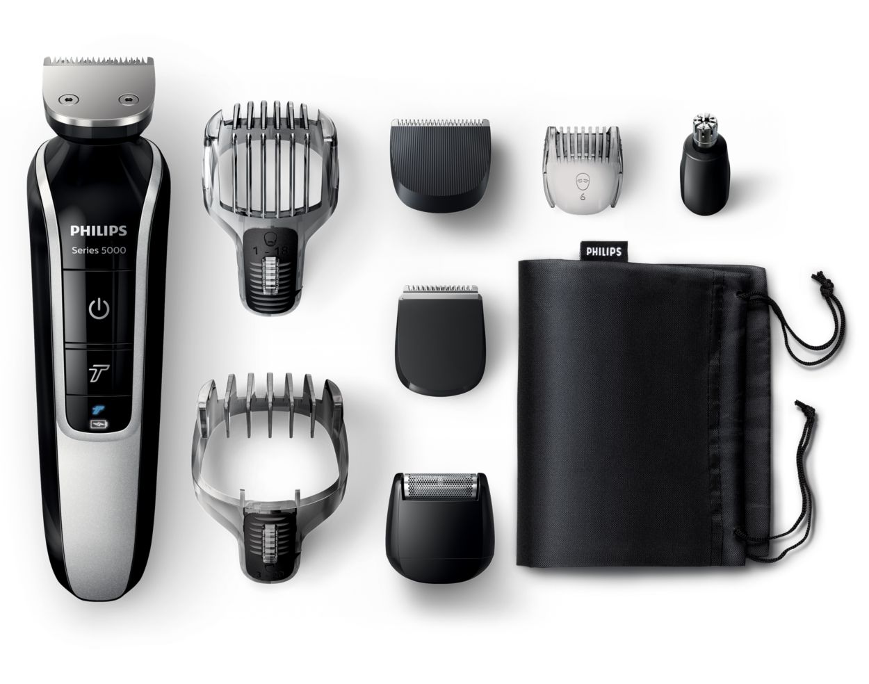 Multigroom series 5000 Máquina para cortar cabello y barba 8 en 1 QG3371/16