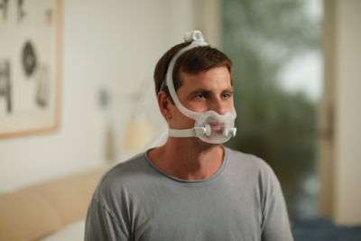 Coussin naso-buccal positionné sous le nez