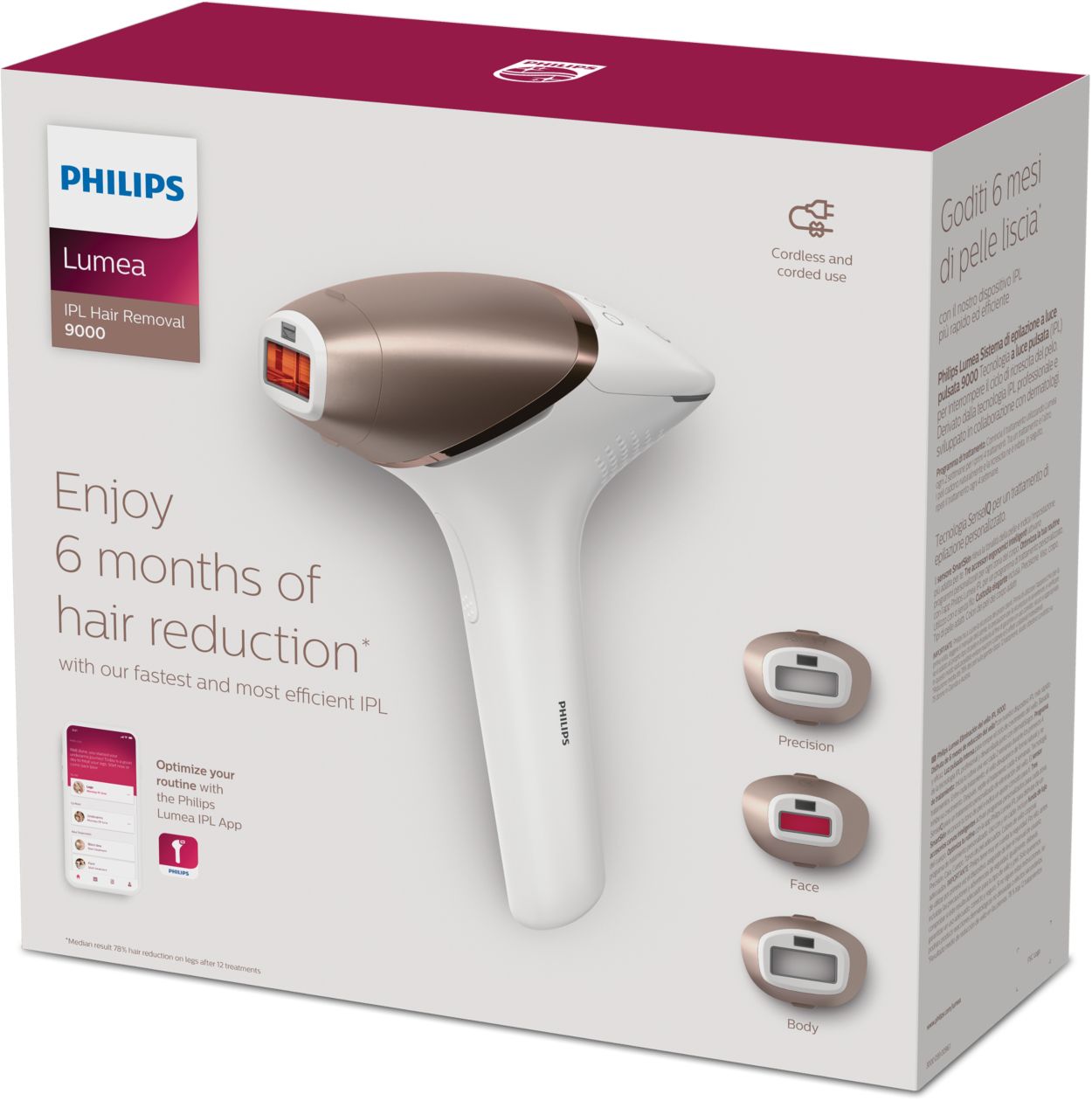 Depiladora IPL Lumea Serie 9000 Philips BRI955/00 Tu aliada en belleza