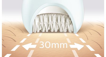 Tête d'épilation la plus large