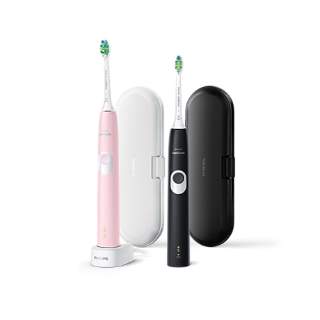 HX6800/35 Philips Sonicare ProtectiveClean 4300 2-pack sonic electric toothbrushes with cases