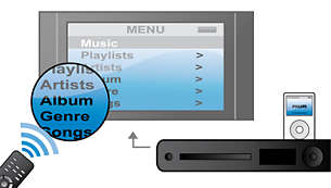 Built-in dock for convenient playback from your iPod/iPhone