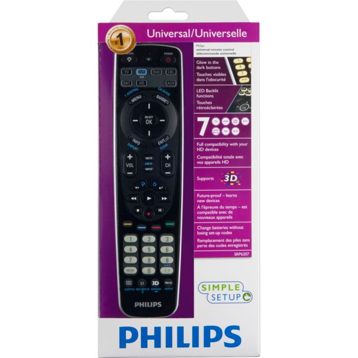 Perfect replacement Universal remote control SRP6207/27 | Philips