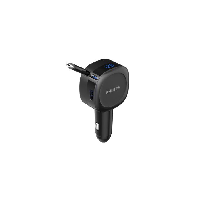 液晶ディスプレイ付き自動車用充電器