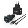 Wall charger with car plug combo