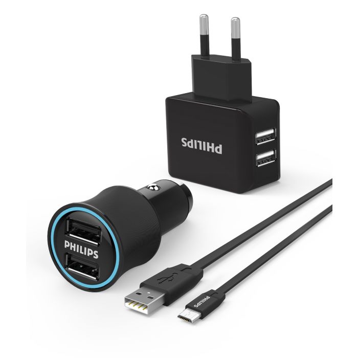 Wall charger with car plug combo