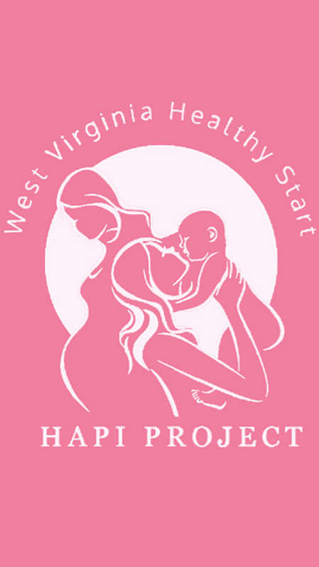 A logo for the West Virginia Healthy Start HAPI project.